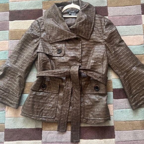 Per Se Faux Letter Jacket with Tie, Size 6 - Picture 1 of 9